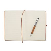 SET NOTEBOOK A5 e PENNA IN PELLE RICICLATA